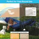Hammock Rain Fly, 12x10FT Camping Tarp with Poles, Waterproof and Ultralight Survival Tent Tarp for Outdoors, Camping, Hiking, Picnic, Backpacking