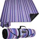 Large Picnic Mat, Outdoor Camping Mat, Tent Mate. Easy to Carry and Store, Water-Resistant, Dust-Proof Sand-Proof, Machine Washable. Thickened. For Picnics, Lawns, Concerts, Outdoor Adventures. (80" x 80", Blue)