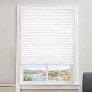 6 Packs Cordless Pleated Light Filtering Window Shade 36 in x 72 in Easy to Cut and Install, White, Paper Blinds with 12 Clips