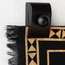 MOCTUS 4 Quilt Hangers for Wall Display, Decorate with Your Blanket and Tapestry, Wooden Rug Hangers for Wall Hangings (Black, 4 Clips with Hardware)