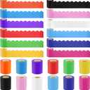 393.6 Ft Bulletin Board Borders Colorful Scalloped Border Trim Roll, 12 Rolls Colorful Classroom Borders Die Cut Classroom Border Decorations for School Classrooms Office Chalkboard Wall Desk Decor