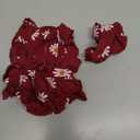 BABESIDE 2 Pcs Reborn Baby Doll Clothes for 17-22 Inch Dolls, Baby Doll Outfit Accessories with Floral Pattern fit Realistic Babydolls Girl Boy, Wine Red