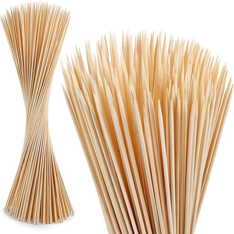 Open Pite Sign 120 PCS Bamboo Marshmallow Roasting Sticks, SMores Skewers for Fire Pit ...