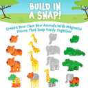 POPULAR PLAYTHINGS Magnetic Animals for Toddlers 1-3, Mix or Match Animal Toys, Set of 4 Gift for Kids - Jungle Animals, Standard