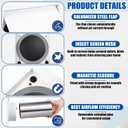 Dryer Vent Cover Outside Magnetic 4 Inch Galvanized Steel Bird Guard with Nylon Insect Screen Damper Built-in Magnet and Removable Extension Tube Exhaust Cover for Home Bathroom(White)