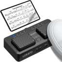 LEKATO Wireless Buletooth Page Turner Pedal, Wireless Foot Pedal Music Page Turner for Tablets, ipads, Phones Rechargeable Hands-Free Page Turner Pedal Portable