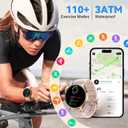 Fitpolo Smart Watch for Women,1.3" AMOLED Touchscreen Fitness Tracker, Make/Answer Calls, Heart Rate SpO2 Monitor, 3ATM Waterproof, Sleep & Activity Tracking Smartwatch for Android Phones iPhone