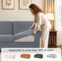 SUBRTEX 5 Pieces Stretch Sofa Slipcover Sets Couch Cover Sets Backrest Cushion Covers Furniture Protector Collection Set for Oversize Sofa Loveseat Chair Slip Covers(Medium, Light Gray)