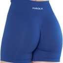 AUROLA Dream Collection Women Workout Shorts High Waist Gym Shorts, Scrunch Butt Seamless Athletic Shorts (Small, Surf the Web)