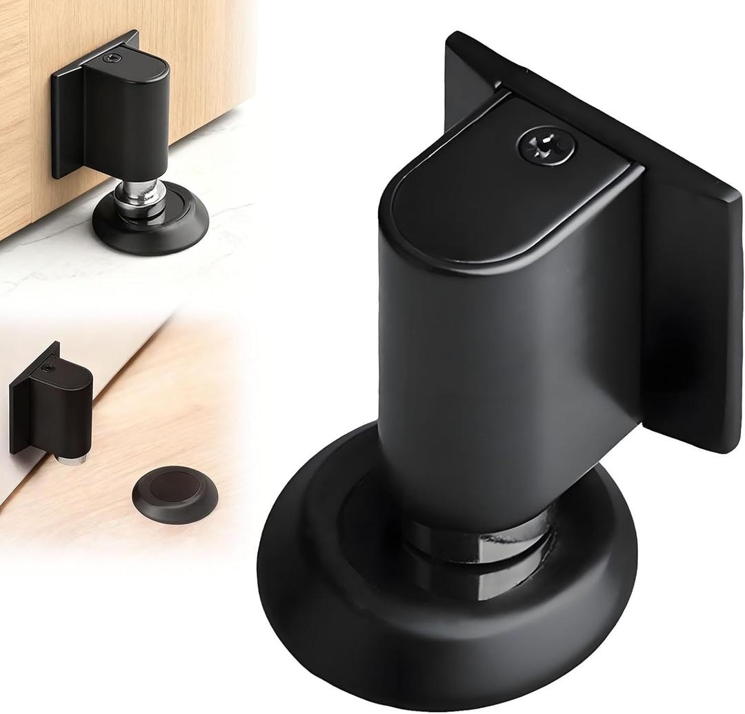 2026 New Door Wedge Stopper, Magnetic Doors Stoppers for Bottom of Door, No Drill Invisible Doorstops for Inside Door, Heavy Duty Magnetic Doors Catch Holder to Keep Doors Open