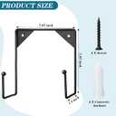 Gisafai 4 Pack Large Wall Mounted Plate Stands for Display 7.87 x 7.87 Inches Decorative Picture Holder Metal Display Stand Versatile Plate Hanger Stand with Screws for Home Photo Frame