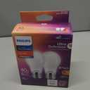 PHILIPS LED 40W A15 Ultra Definition Soft White (2700K) 450 Lumen (5W = 40W) Dimmable Frosted Flicker-Free Light Bulbs