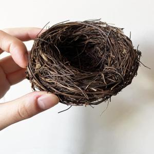 LWINGFLYER 2pcs Rattan Birds Nest for Garden Home Decor Easter Craft 4.7"