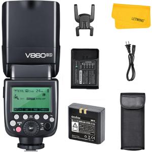 Godox V860II-S TTL Flash for Sony, GN60 2.4G Wireless Speedlight HSS 1/8000s External Speedlite for Sony, 2000mAh Rechargable Li-ion Battery, 650 Full Power Flashes, 1.5s Recycle Time