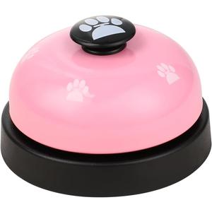 Call Bell Desk Bell Service Bell Front Desk Bell Hotel Dinner Bell Loud Desk Bell for Service Pet Training Bell 2.8 Inch Metal Anti Rust Ringing Bell for School Restaurants Hotels Offices (Pink)
