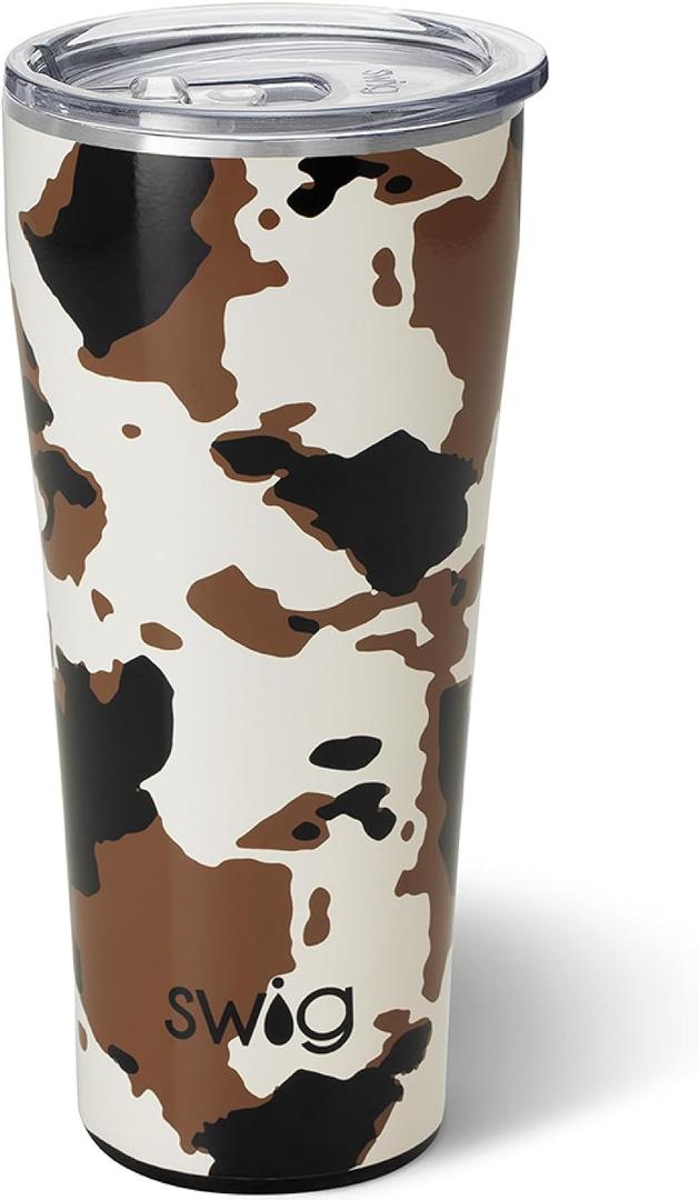 Swig Life 32oz Insulated Tumbler, Travel Coffee Tumbler with Lid, Cup Holder Friendly Travel Coffee Mug, Stainless Steel with Lid (Hayride)
