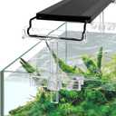 driamor Aquarium Light Riser Adjustable, Clear Acrylic Fish Tank LED Light Stand Aquarium Lamp Holder Bracket Kit 2pcs Transparent Support for Width 2.5-4.4 Inches Light with Extendable Bracket (White)