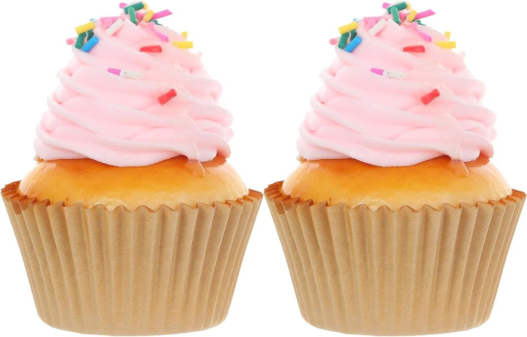 6 PC Magnetic Cute Pink Sprinkle Cupcakes, Artificial Birthday Cupcake for Display, Realistic Fake Food Faux Cake Dcor, Fake Desserts Pastries for Decoration, Artificial Food Fridge Magnet Decoration
