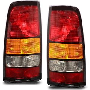 Nakuuly Tail Lights Compatible With 1999-2002 Chevy Silverado 1999-2006 GMC Sierra 1500 2500 3500 1500 HD 2500HD Driver and Passenger Side Taillights Rear Lamp without Bulb (Black Border)