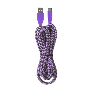 Wireless Gear USB to USB-C Cable - Purple & White, 10 ft