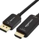 Amazon Basics DisplayPort to HDMI Display Cable for HDTV, Monitor, Projector, Uni-Directional, 4k@60Hz, 1920x1200, 1080p, Gold-Plated Plugs, 3 Foot, Black