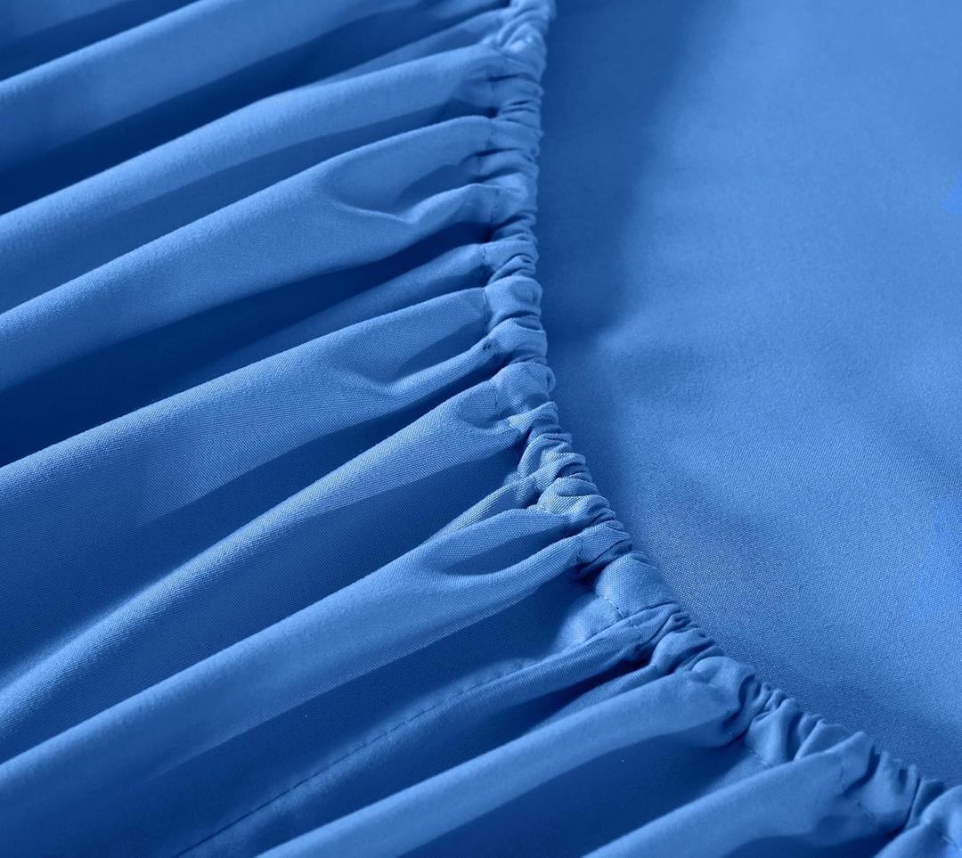 New Fitted Sheet - Super Soft, Solid Lightwight Comfortable Bedding- 16" Deep Pockets Fully Elastic Shrink, Tear & Fade Resistant Easy Care - Long Lasting - Bottom Bed Sheet Only (Royal Blue, Queen)