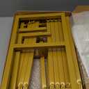 Fomcet 8FT x 8FT Backdrop Stand Heavy Duty with Base, Gold Portable Adjustable Pipe and Drape Backdrop Stand Kit, Square Metal Arch Party Frame for Wedding Birthday Parties Banquet Decorations