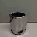 Ceramic Silver Flower Vase, Crinkle Paper Shape, Metal Decorative Home Accent (Large)