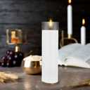 Mega Candles 1 pc Unscented White 7 Day Glass Container Devotional Prayer Candles, Premium Wax Candle 2 Inch x 8 Inch, Sanctuary, Vigils, Prayers, Blessings, Religious, Memorials, Remembrance