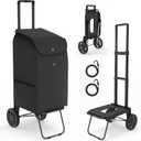 2 in 1 Shopping Carts for Groceries with 54L Waterproof Insulated Bag