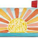 Hello Sunshine Sun Boho Mailbox Cover Magnetic Standard Size 20.5" x 18", Spring Summer Sea Ocean Decorative Post Letter Box Wrap Decor, Bohemian Seasonal Garden Yard Outdoor Decoration