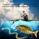 Multi-Segment Bait, Realistic bass Design, Bottom-Fishing Bait for Family Fishing. (Yellow-green)