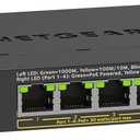 NETGEAR 5-Port PoE Gigabit Ethernet Unmanaged Essentials Switch (GS305P) - with 4 x PoE+ @ 63W, Desktop or Wall Mount