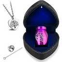 Mini Urn for Human Ashes, 1.57 Inches Stainless Steel Urn, Small Urns for Ashes Girl Pink  