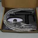 Bathroom Sink Faucet One Hole,Lavatory Tap for Basin,Matte Black Bathroom Sink Faucet with Metal Pop Up Drain Assembly Bathroom Faucet 1 Hole with 3 Hole Deck Plate