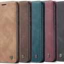 UEEBAI Wallet Case for Samsung Galaxy S9, Premium PU Leather Case Vintage Matte Wallet Flip Cover [Card Slots] [Magnetic Closure] Stand Function Folio Shockproof Full Protection for Galaxy S9 - Blue