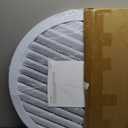 Wesiti 1 Pack Round Gable Vent Fit 24" Opening, Iron, with Mesh, White