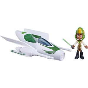 Star Wars: Young Jedi Adventures Jedi Pilot Kai Brightstar, 4-Inch Scale Action Figure Ship, Toys, Preschool Toys for 3 Year Old Boys & Girls, Small