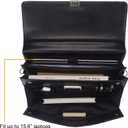 Mens Leather Briefcases Office Attorney Attache Case Ideal Gift Messenger Bag w/Padded Compartment,Black