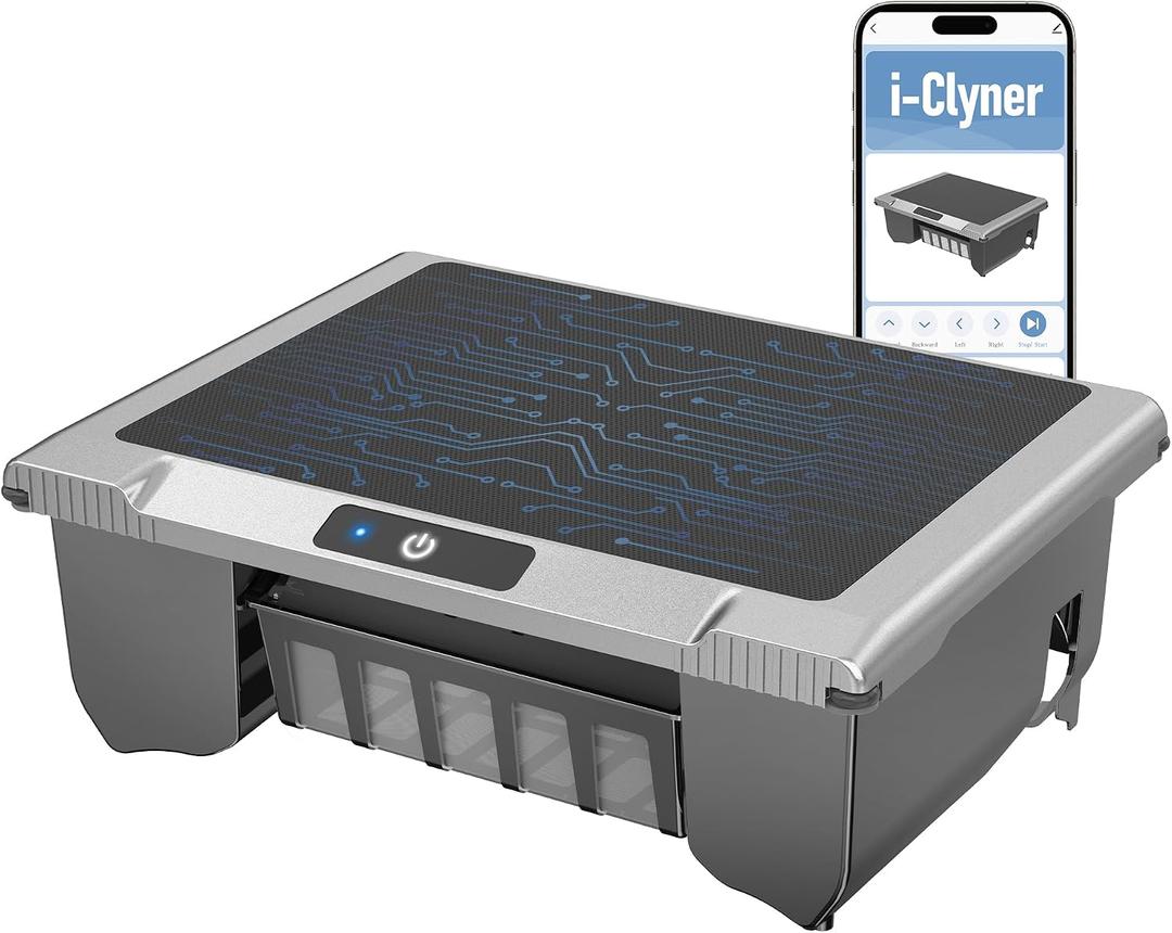 T1B Solar Powered Pool Skimmer Robot, Automatic Robotic Pool Surface Skimmer Cleaner with 24/7 Cleaning, Dual Charging Modes, Auto-Dock, Inground & Above-Ground Pools