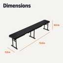 Amazon Basics 6ft Folding Bench for Indoor & Outdoor Use with Carrying Handle, Black