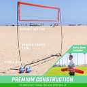 GoSports Freestanding Volleyball Training Net - 12 ft or 20 ft - Indoor our Outdoor Use, Instant Setup, and Height Adjustable
