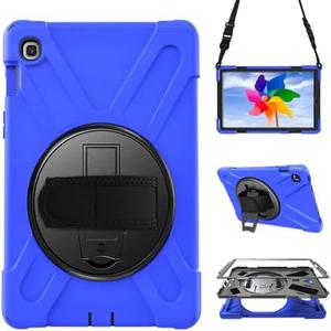 Case for Samsung Galaxy Tab S5e 10.5 2019 (SM-T720/T725/T727),Portable Heavy Duty Dropproof Protective Cover Case with 360 Rotating Stand,Handle & Shoulder Strap,Stylus Pen (New Blue)