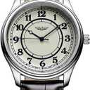 Mens Womens Simple Big Face Leather Quartz Watch