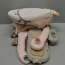 2 in 1 Baby Gym with Walker,Baby Play Mat with 4 Infant Learning Sensory,Double-Sided Multifunctional Removable Play Piano Panel,Sit-to-Stand Learning Walker for 0-24 Months Boy Girl [White]