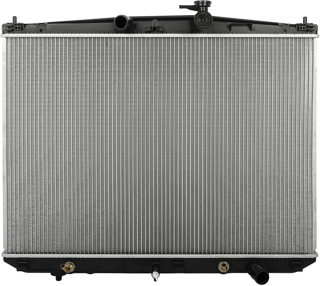 SCITOO Engine Coolant Aluminum Radiator Assembly for 2014-2016 for Toyota for Highlander 3.5L; Replace: 13449