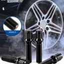 GAsupply M14x1.5 Lug Bolts 40mm Shank Fit for BMW x3 x5 Land Rover Range Rover, Black 14x1.5 Spline Lug Bolt Aftermarket Wheel Cone Seat (NOT OEM), 20pcs+1 Stock Stud Key
