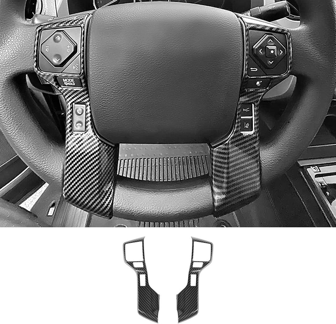 Voodonala for 4runner Steering Wheel Cover Decoration Trim fit Toyota Tacoma 2014-2021 Tundra Sequoia 2018-2021 Toyota 4runner SUV 2010-2021 (6 Holes)