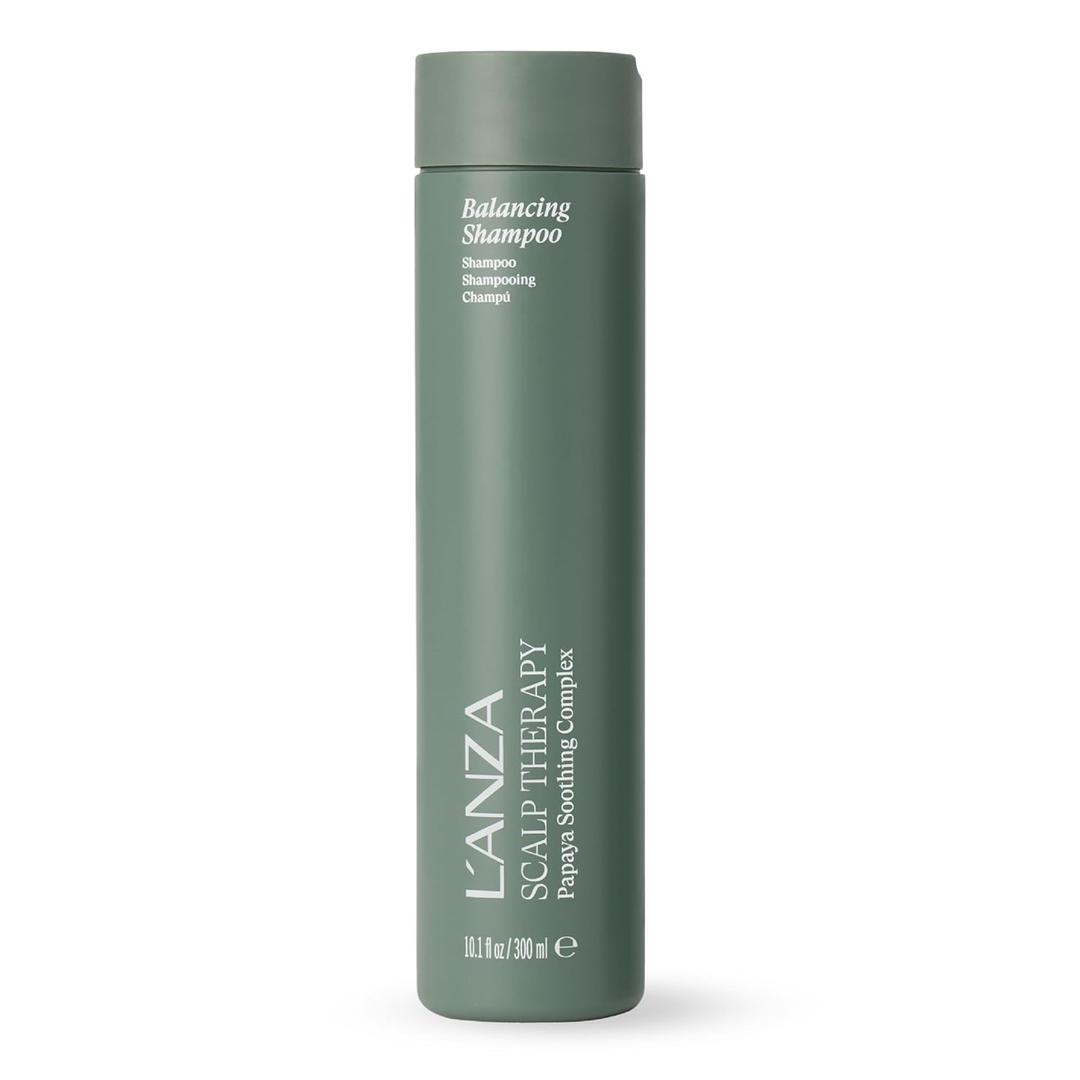 L'ANZA Scalp Therapy Balancing Shampoo For Damaged Hair & Sensitive Scalps, Soothes Dryness, Moisturizing, Removes Buildup, Gentle Daily Cleanse, Leaves Hair Soft, Color Safe Sulfate Free (10.1 Fl Oz)