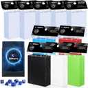 1000 Pack Card Sleeves, 500 Matte Trading Card Sleeve and 500 Inner Sleeves Ideal for Double-Sleeving, Fit for MTG, TCG and Game Cards (5 Colors)